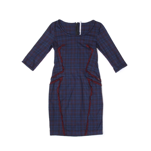 Cop.Copine 00s Euro CutOffSwitchingCheckHalfSleeveGothOnePiece