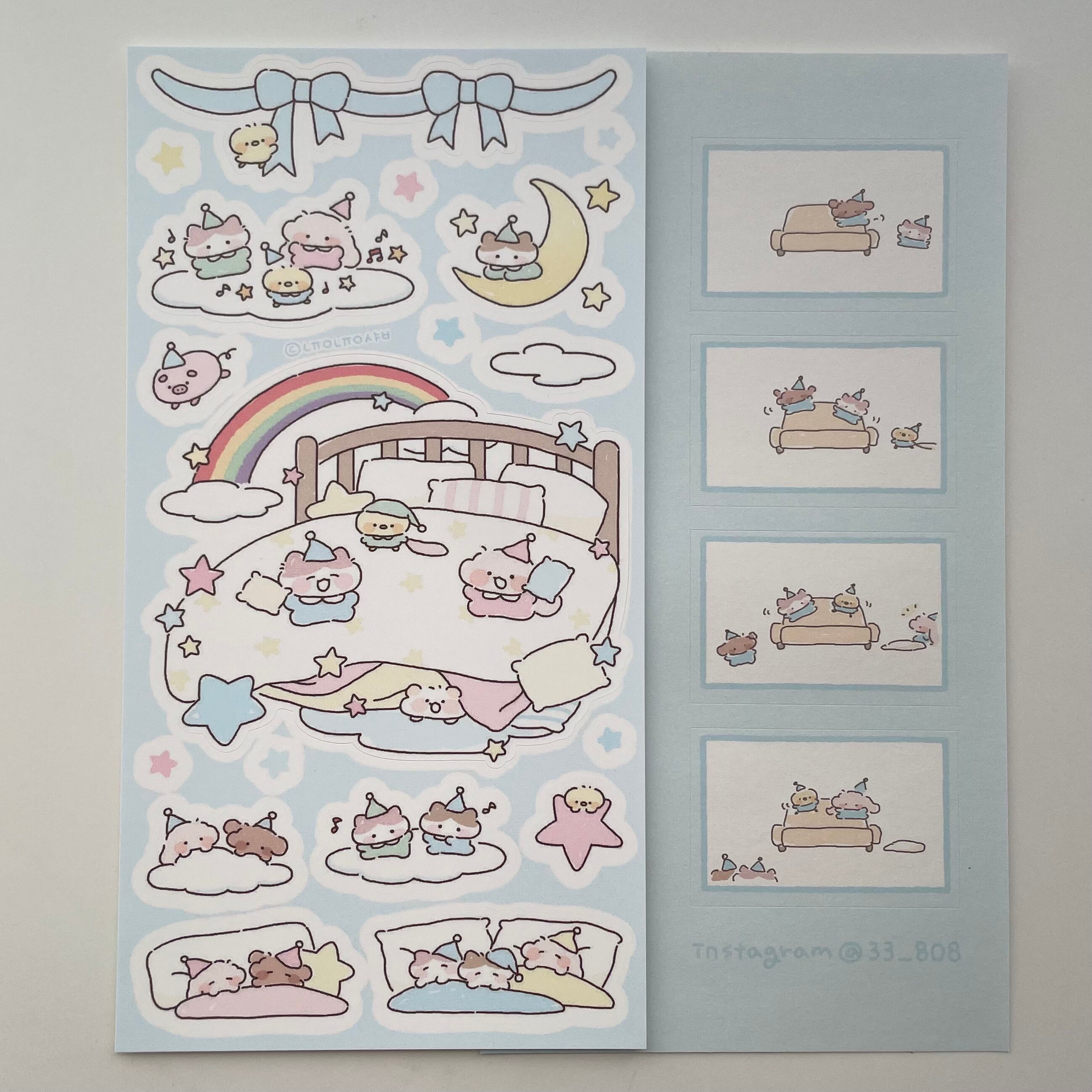 nyung nyung shop 〔sticker -パジャマパーティー - 〕