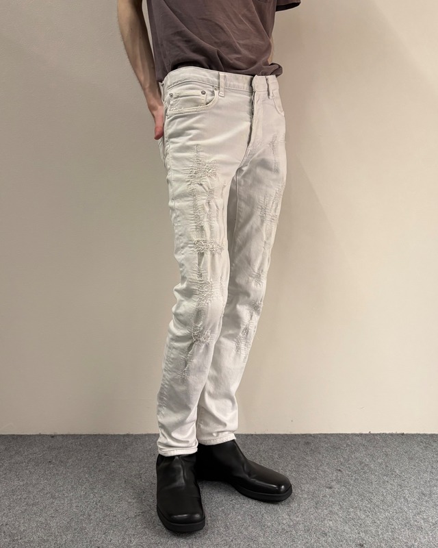 【2014/AW Dior HOMME】Ripped skinny leg denim pants