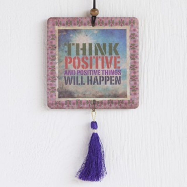 Think Positive Tassel Air Freshener