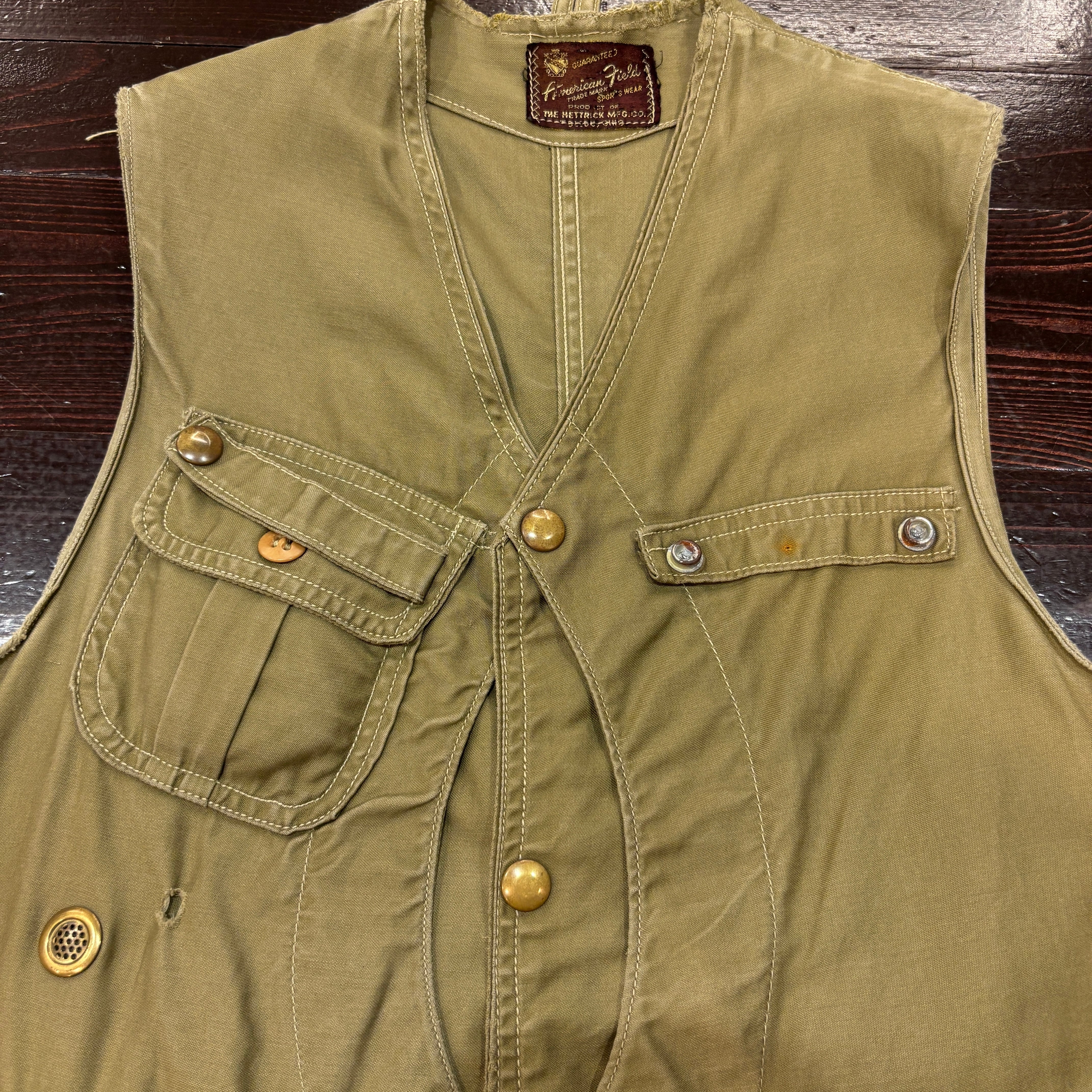 1940-50s AMERICAN FIELD HALFMOON VEST＊ | safarionline