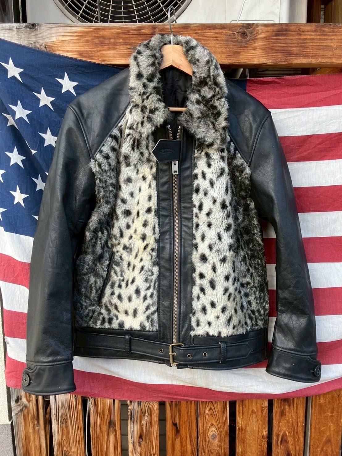 Vintage Leather Grizzly Jacket 再構築 熊ジャン オワジャン