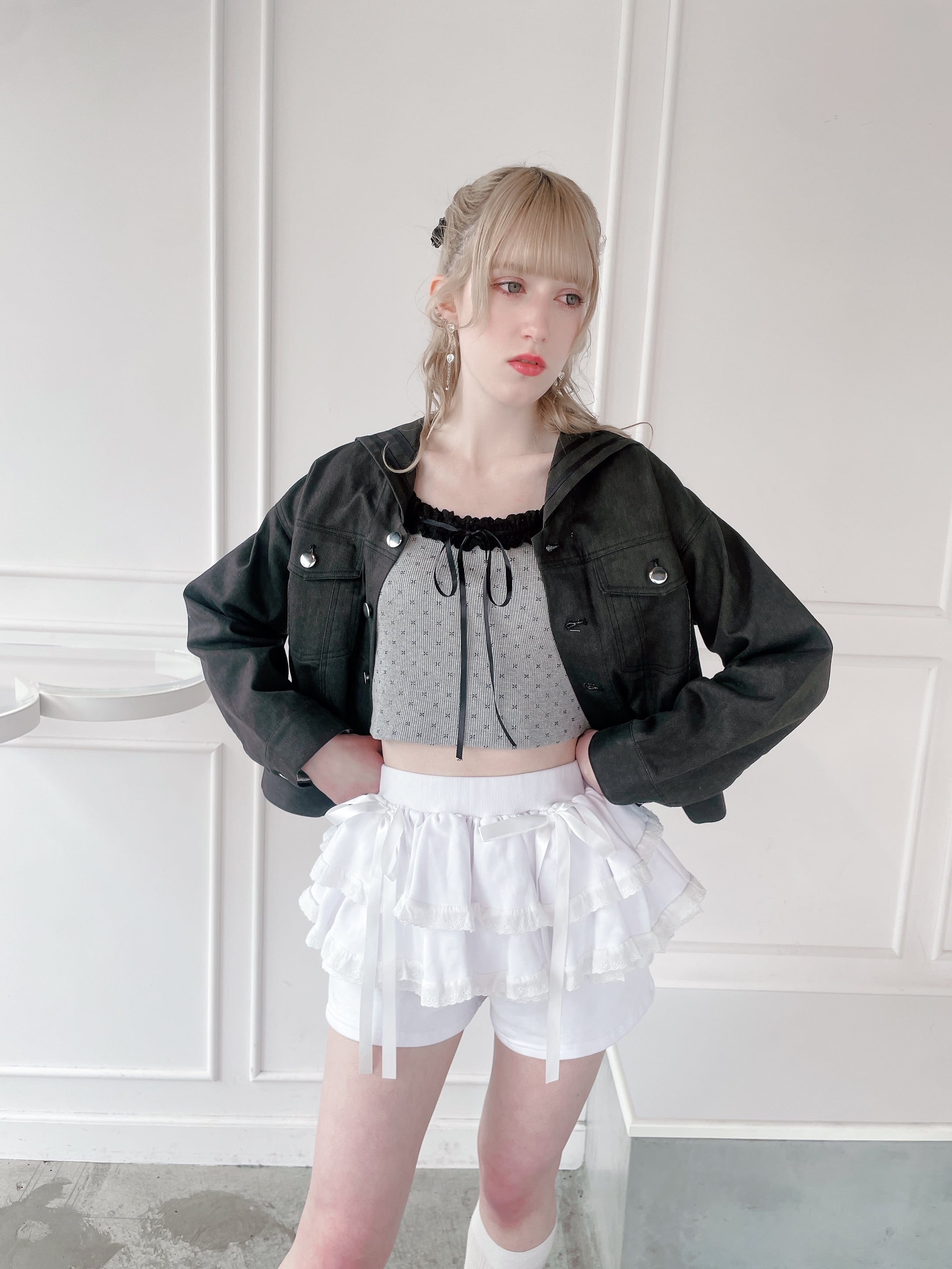 S/S ペプラムスウェットレースショートパンツ | lilLilly official