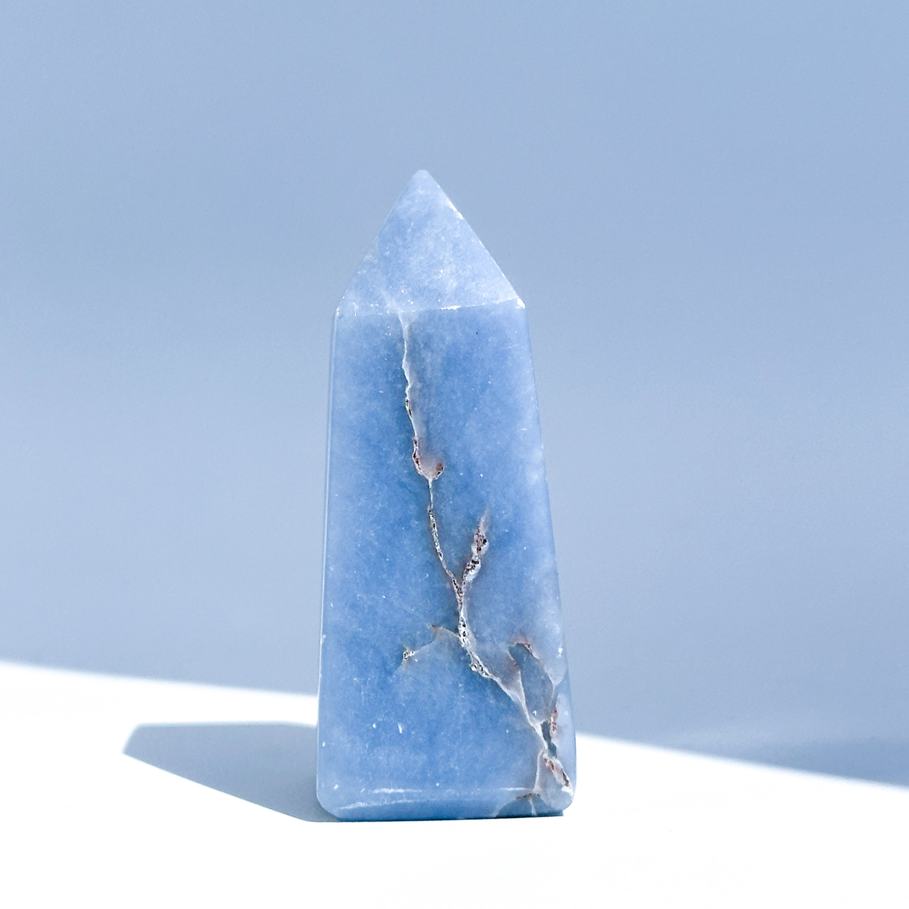 天然石エンジェルライトの馬　ご購入前に在庫確認必要G.155 エンジェライト タワー 71◇ Angelite ◇天然石・鉱物・パワーストーン