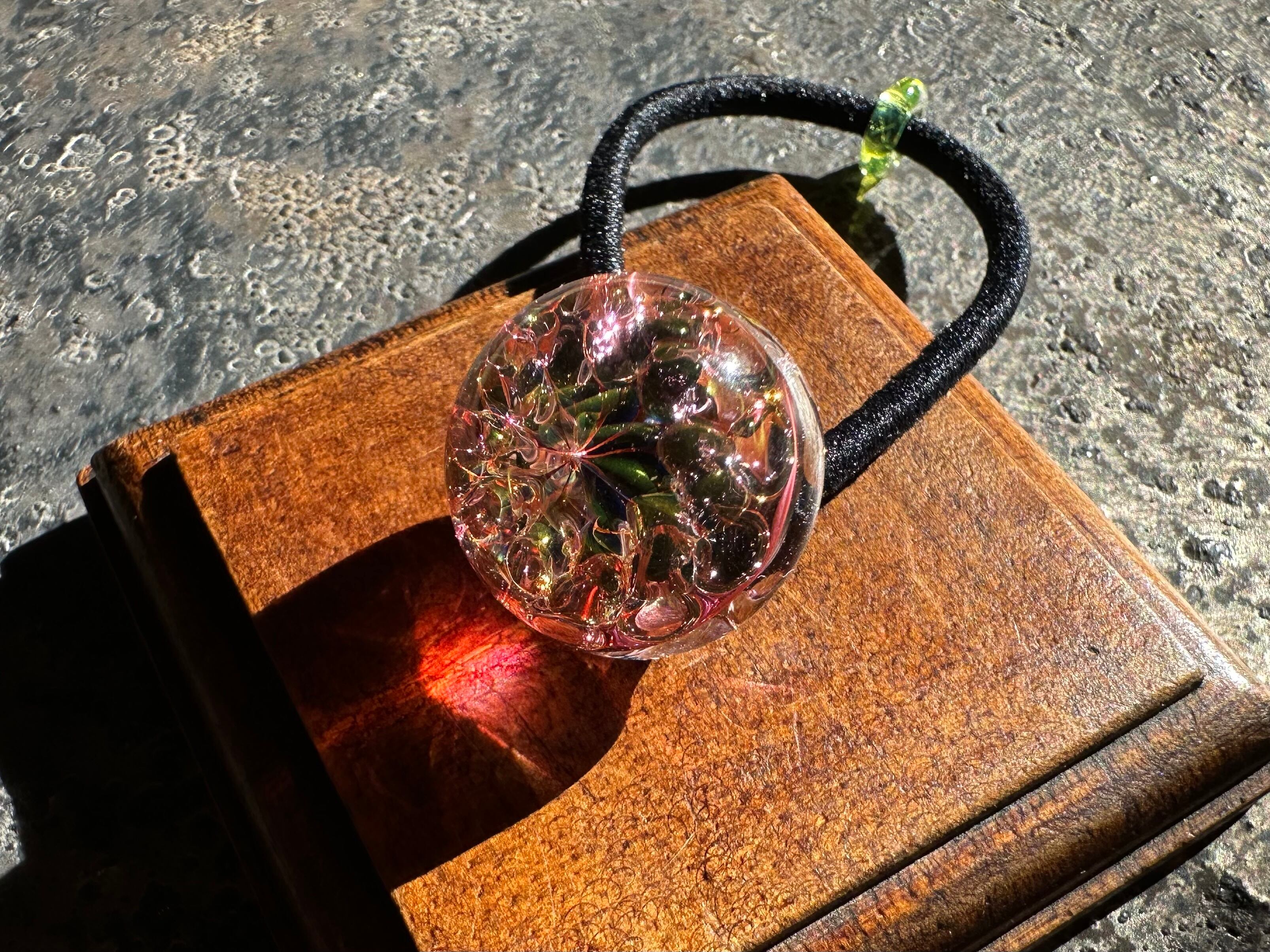 【Pink Flower】ピンクの花ヘアゴム sizeS