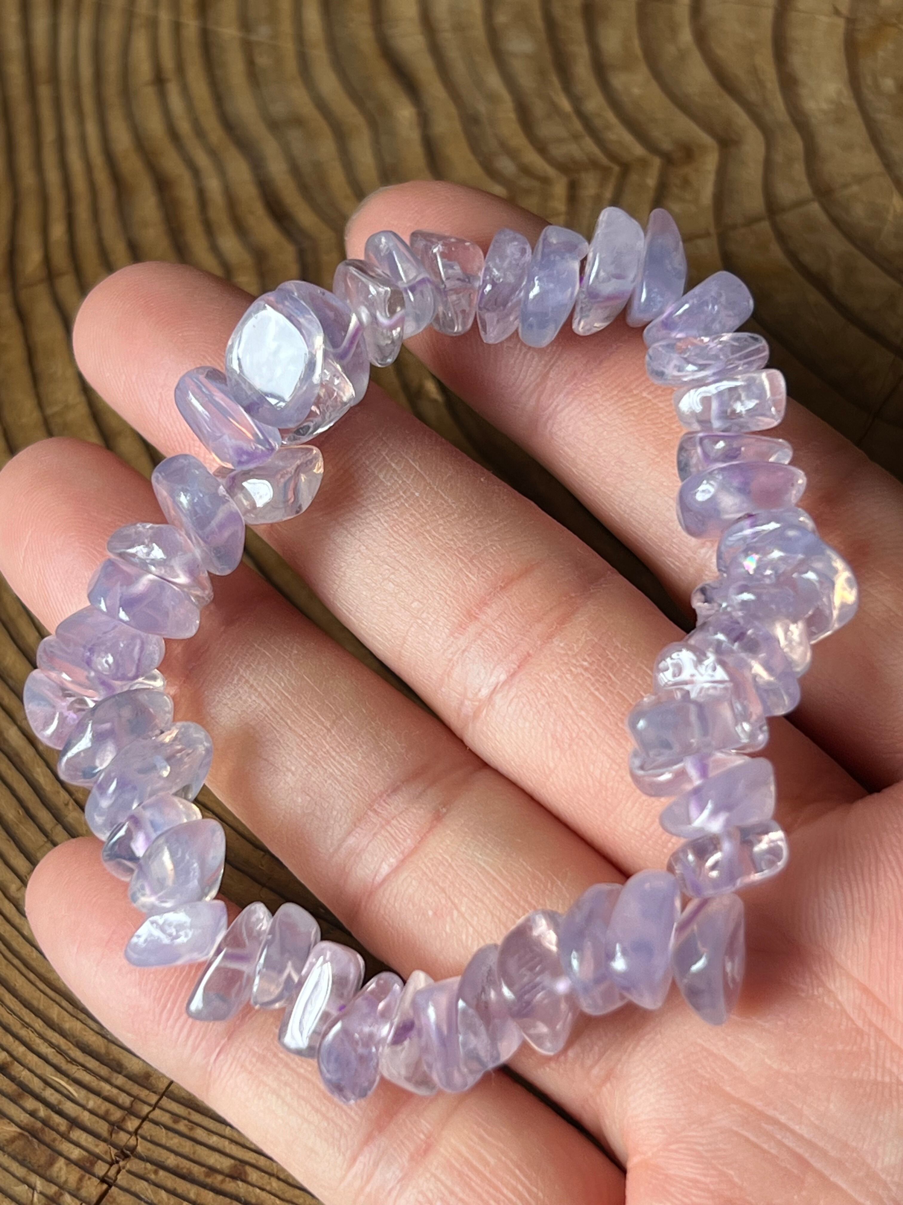 ムーンライトアメジスト-スコロライトさざれブレスレット