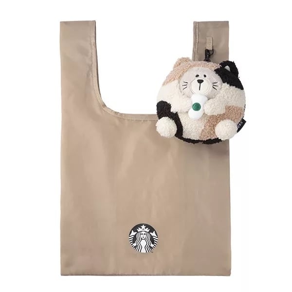 スターバックス 台湾 STARBUCKS さくら 白猫エコバッグ ポーチ2点 台湾スターバックス】ベアリスタキャットエコバッグ | 台湾雑貨商店