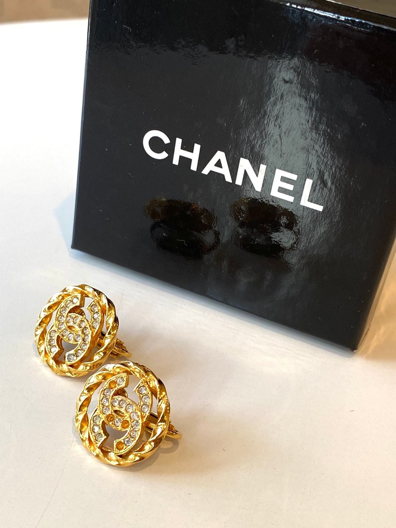 ヴィンテージシャネル CHANEL イヤリング ココマーク 2137 GP ライン  