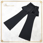 社交ダンス 衣装 ボトムス ブラック系 チャコット Chacott 黒 ズボン パンツ 無地 シンプル 練習 レッスン 伸縮 ストレッチ 日本製 装飾 上品 かわいい ダンス衣装 イベント おしゃれ 柔らかい生地 オールブラック