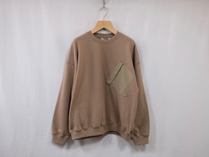 WELCOME RAIN”SWEATSHIRT WITH POCKET BROWN”