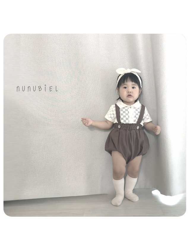 【maker SALE】nunu biel /cool suspender rompers