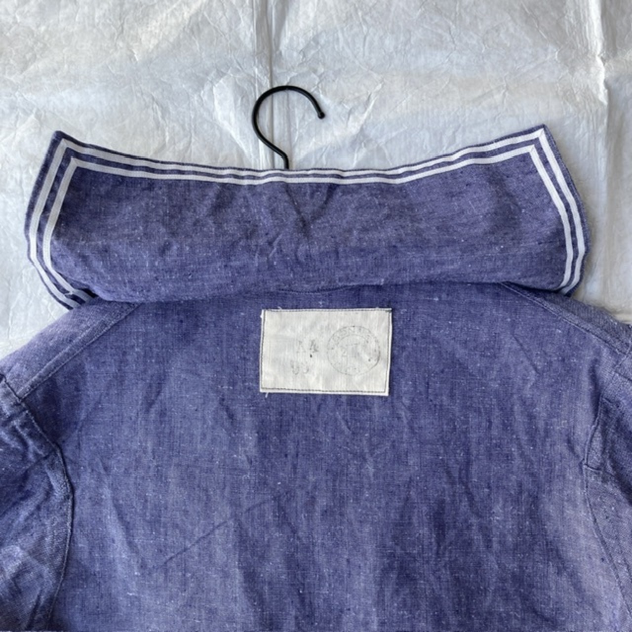 French Army ラミーリネン セーラーシャツ 50s〜 画像6