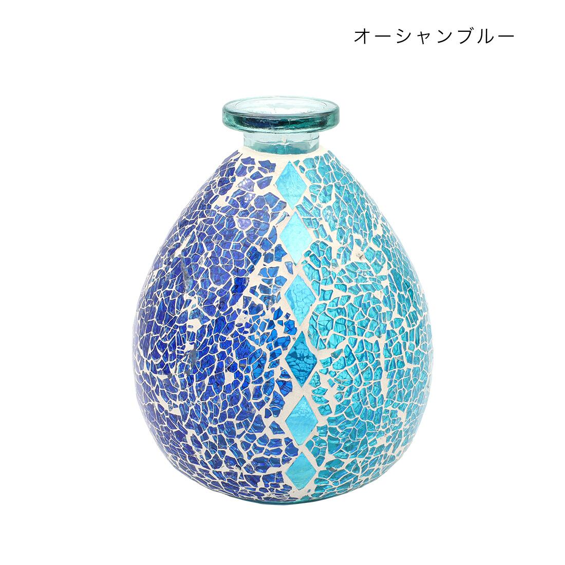 フラワーベース 花器 円錐型 常滑焼 ブルー＆ホワイト | WestVillage