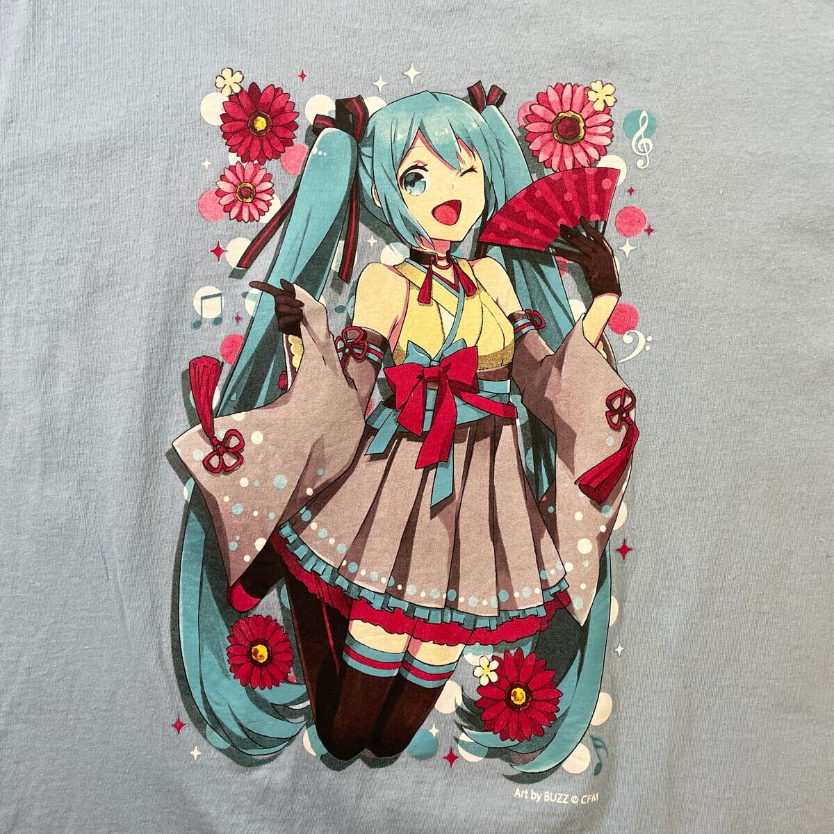 初音ミク キャラクタープリントTシャツ メンズXL 古着 ボーカロイド