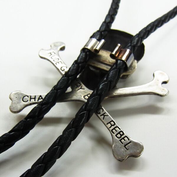 RUDE GALLERY BLACK REBEL SKULL POLER TIE <CHAOS DESIGN RUDE GALLERY BLACK REBEL SKULL POLER TIE <CHAOS DESIGN