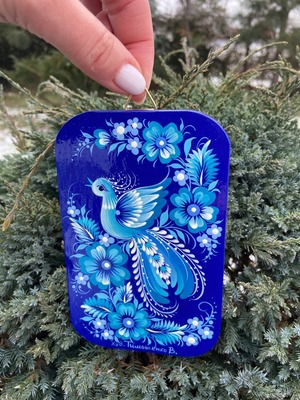 ペトリキウカ塗り　木製ボード　ティモシェンコ作