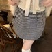 千鳥格子タックミニスカート ・73881