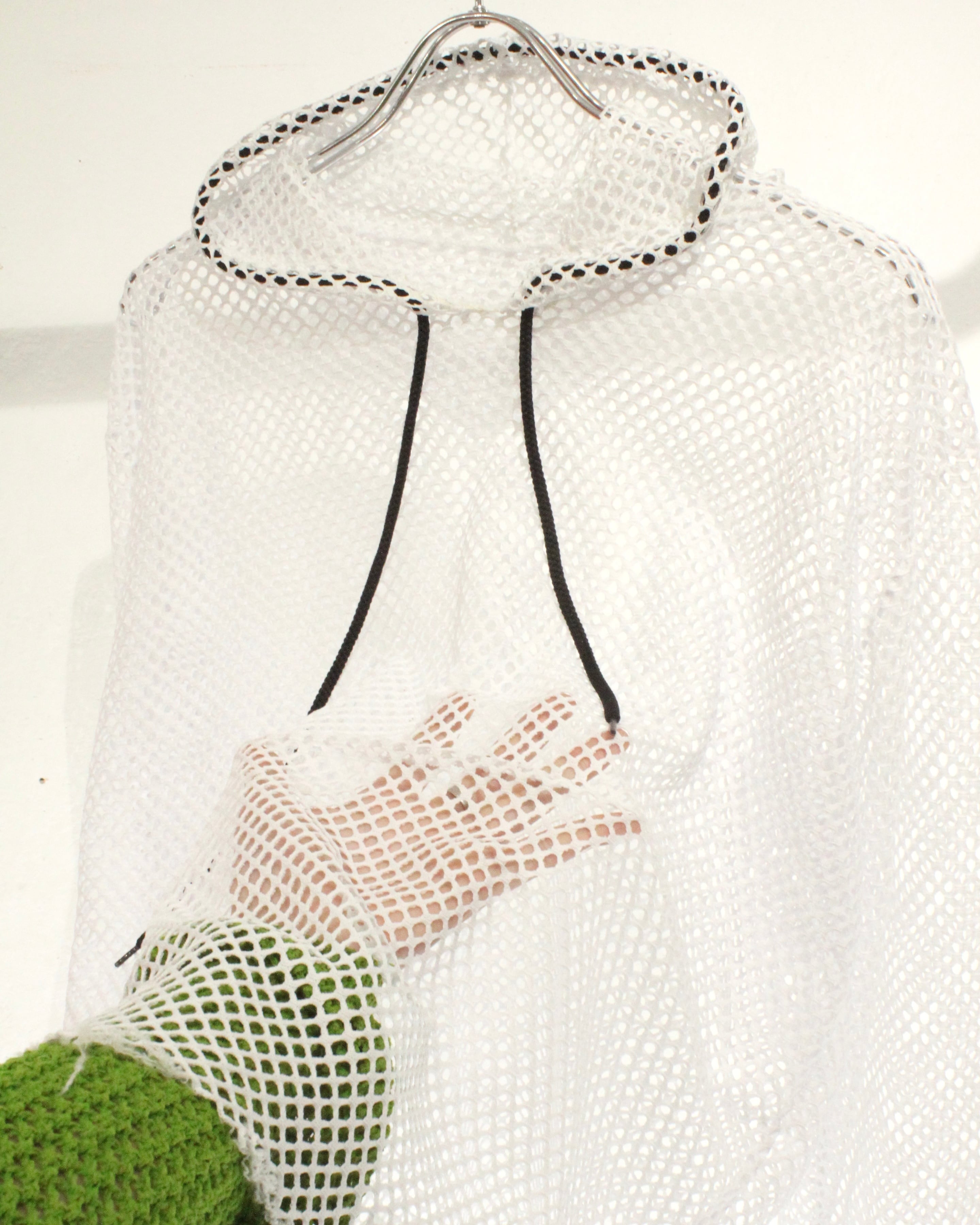 Unknown Box-Silhouette Mesh Hoodie