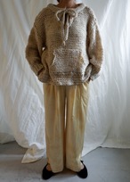 25aw　KNIT 215【ROW WOOLパーカーライクニット】