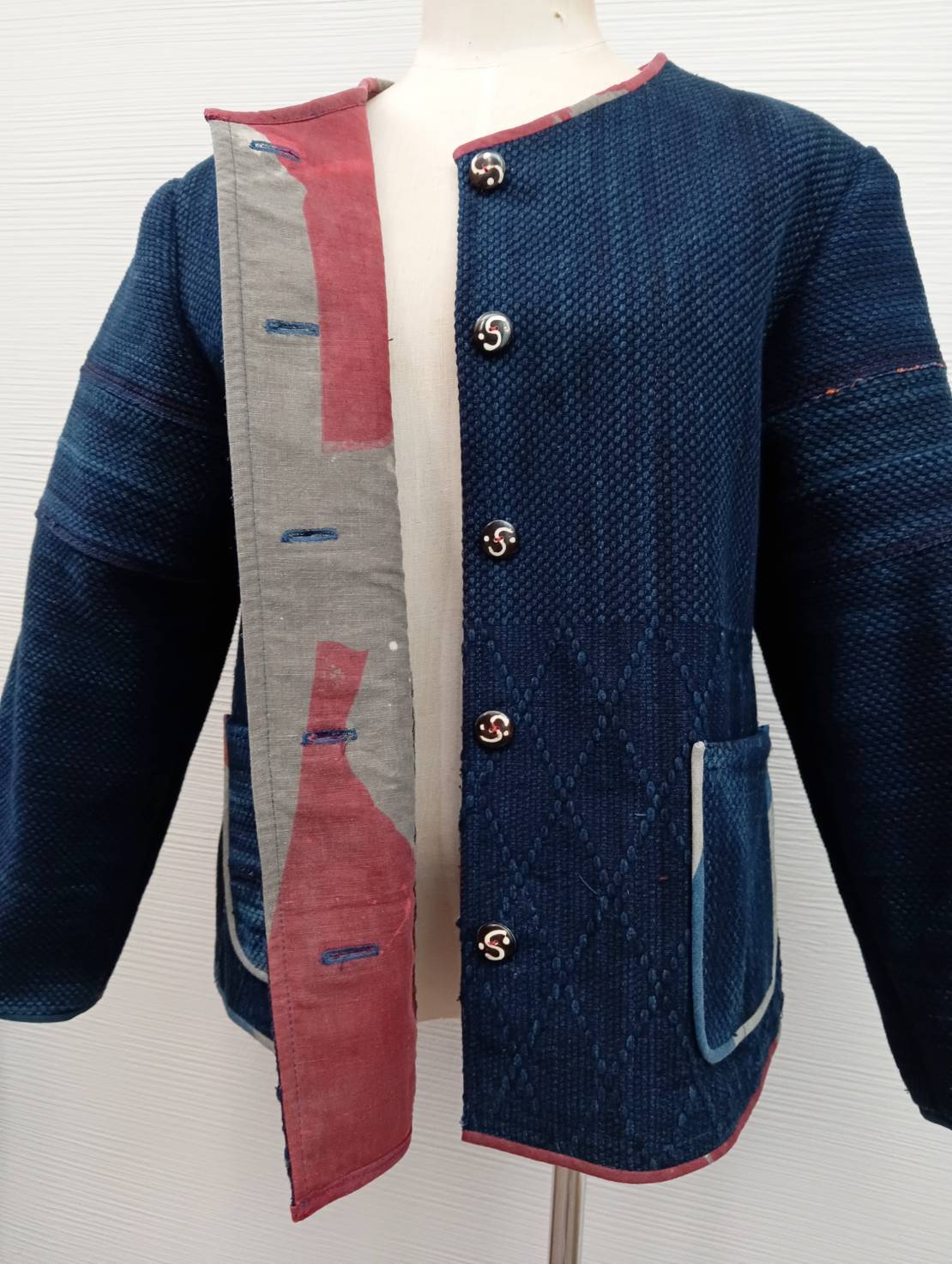 jk-20 剣道着リメイクジャケット 綿100％ | 古布・和布の創作服｜着物