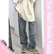 星 ワッペン バギーパンツ ワイドパンツ レディース デニム かわいい 貼り付け デザイン カジュアル ロングパンツ 大きいサイズ かっこいい