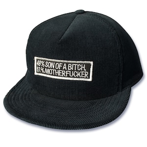 Corduroy cap NAVY "49%SON OF A BITCH 51%MOTHERFUCKER"