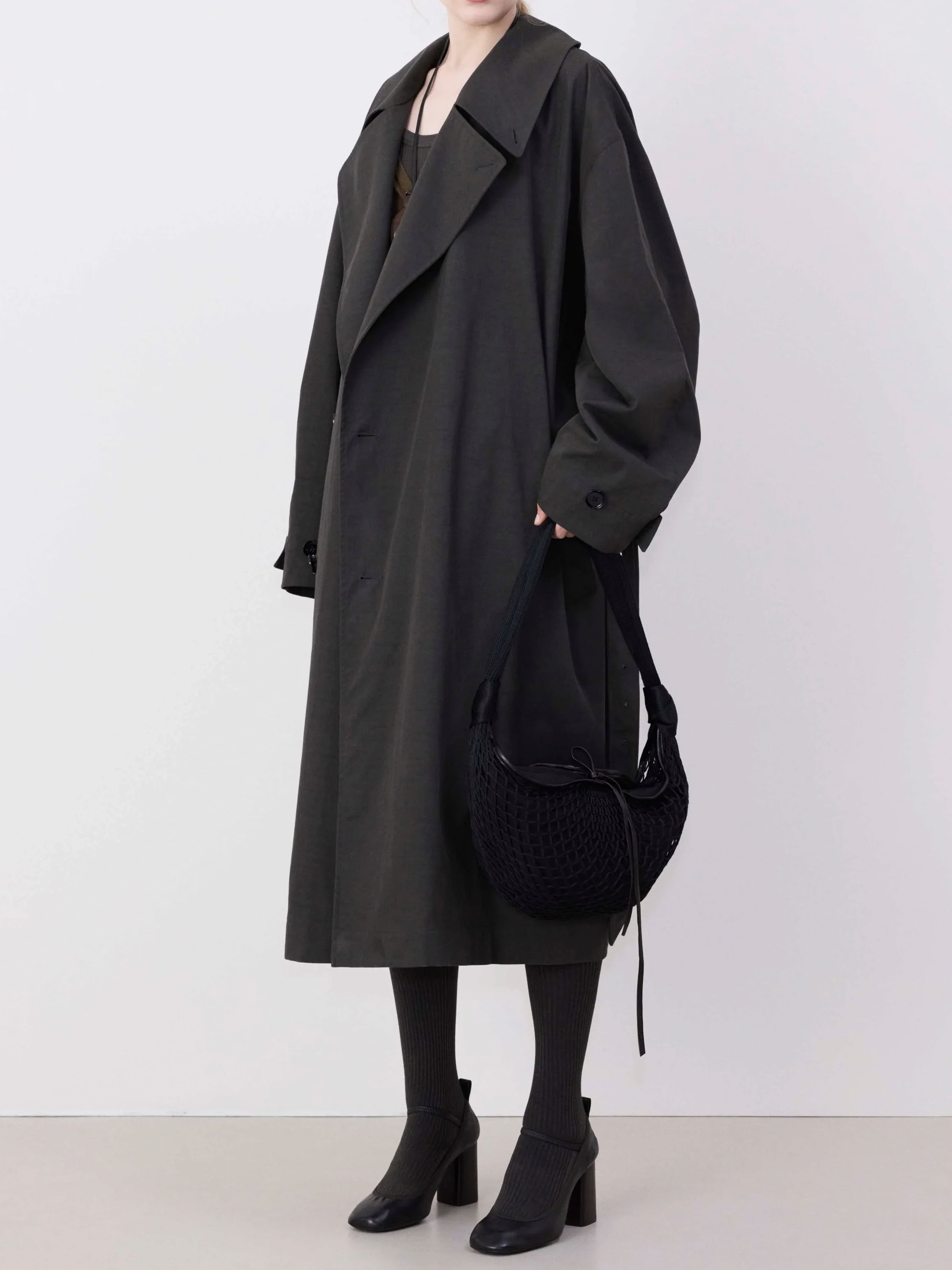 LEMAIRE】FORTUNE CROISSANT FILT BAG 黒