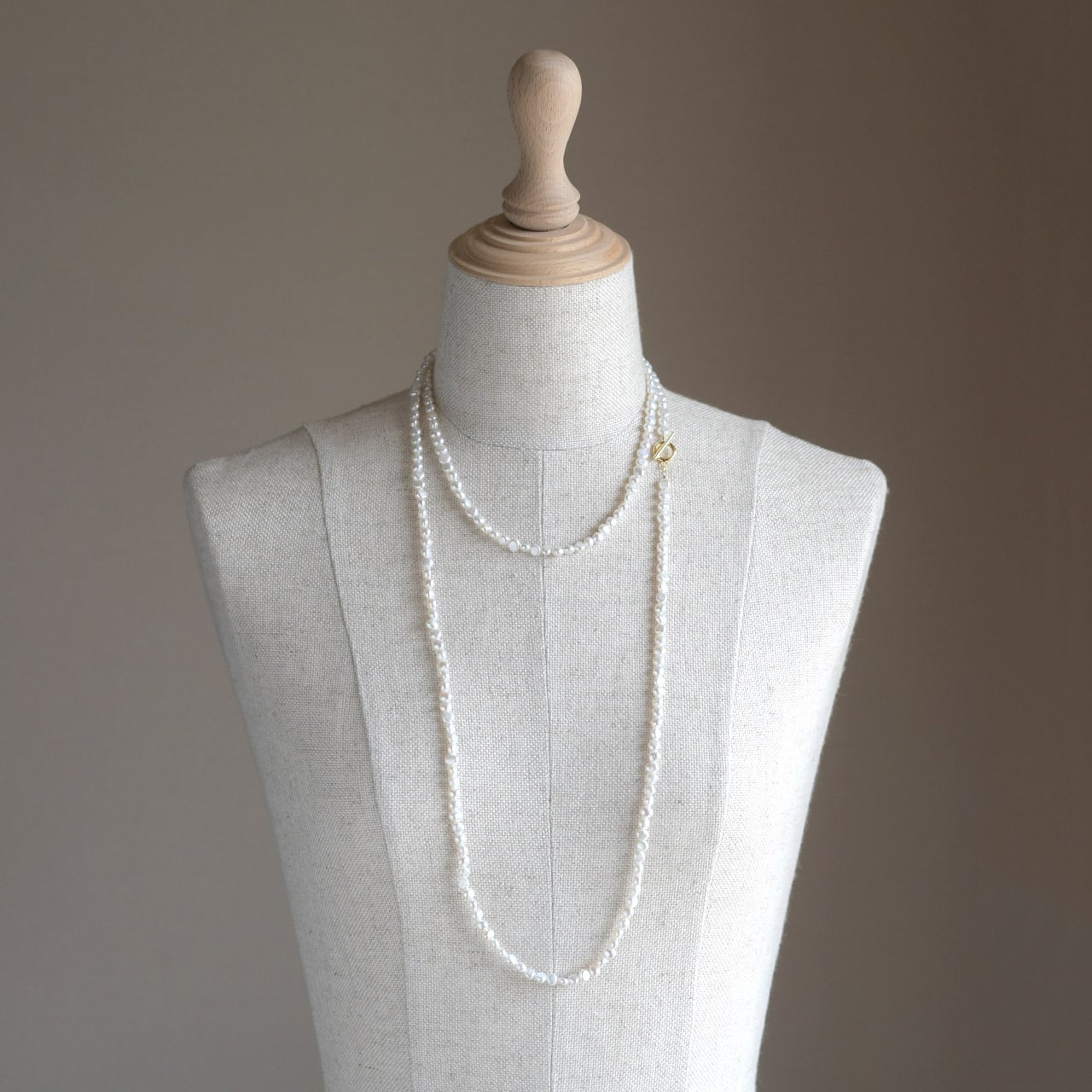 120cm ロングネックレス 淡水バロックパール / 約5.0mm 小粒パールが