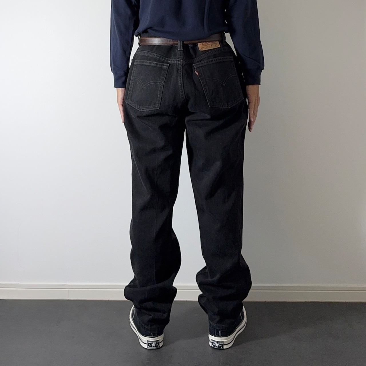 Levi's 550 black denim "made in USA" W36L31相当 古着 - 6