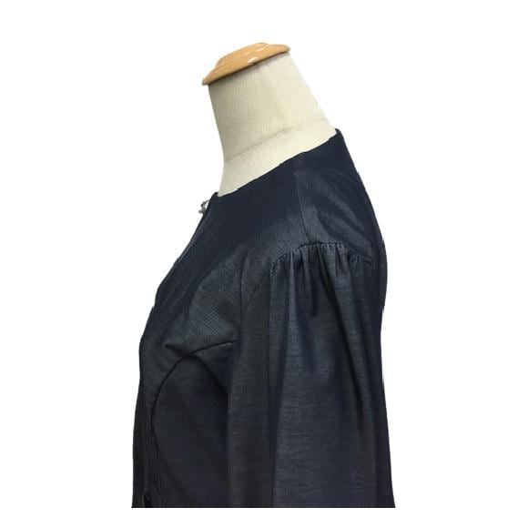 トワレ/Toilette　デニムワンピース　3　ネイビー　コットンリネンBLEND トワレ toilette 新品 ワンピース ストレッチ デニム コート