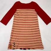 Jocomomola ホコモモラ ボーダー 7分丈 5分袖 ワンピース 40/レディース