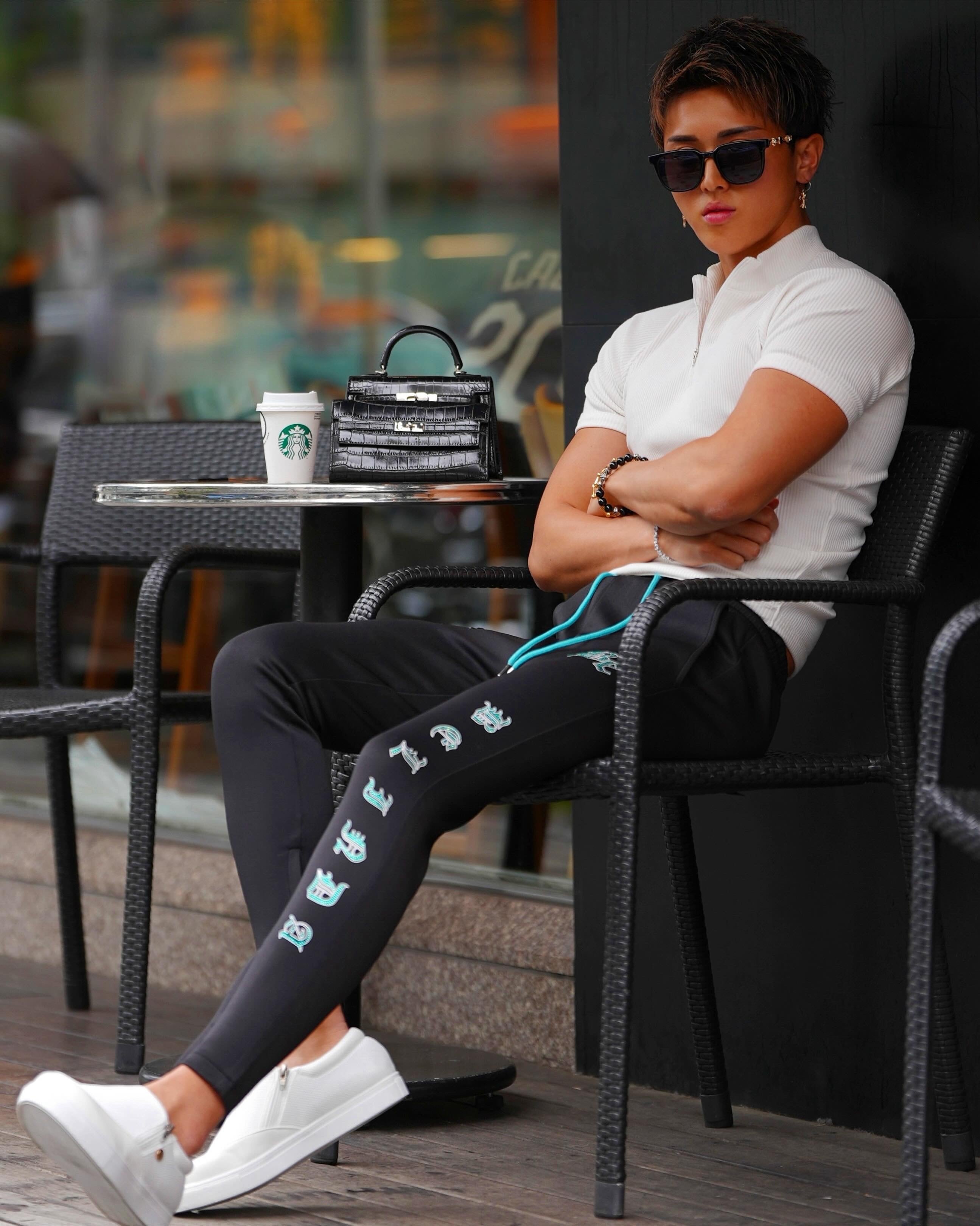 BELINDA RHINE STONE SWEAT PANTS【BB26007】 | BELINDA