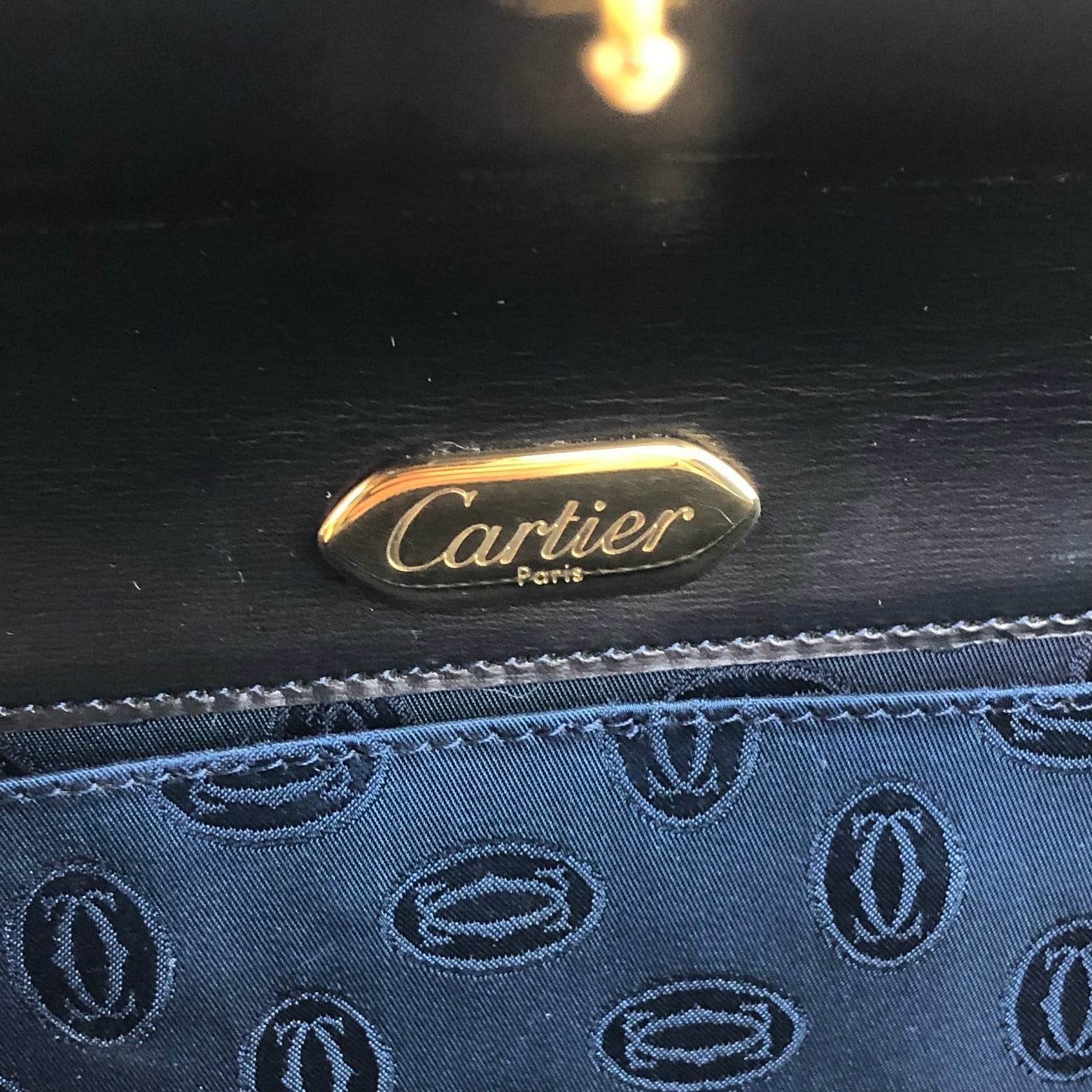Cartier カルティエ サファイアライン ショルダーバッグ ダーク
