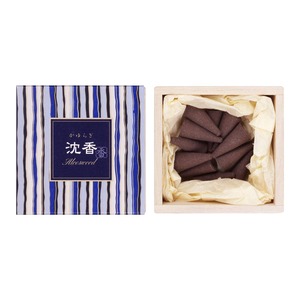 【人気】日本香堂(Nippon Kodo) かゆらぎ 沈香 コーン 12個入 香立付 単品 ホワイト 12個 (x 1)