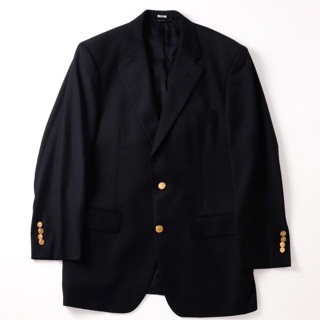 【極美品】BROOKS BROTHERS Loro Piana Made in USA wool Navy blazer size39 gold button excellent condition ／ブルックス ブラザーズ ロロ・ピアーナ 高級生地 ウール 紺ブレ ネイビー ジャケット サイズ39 金ボタン 定価約25万 USA製 エクセレント コンディション ハリウッド衣装