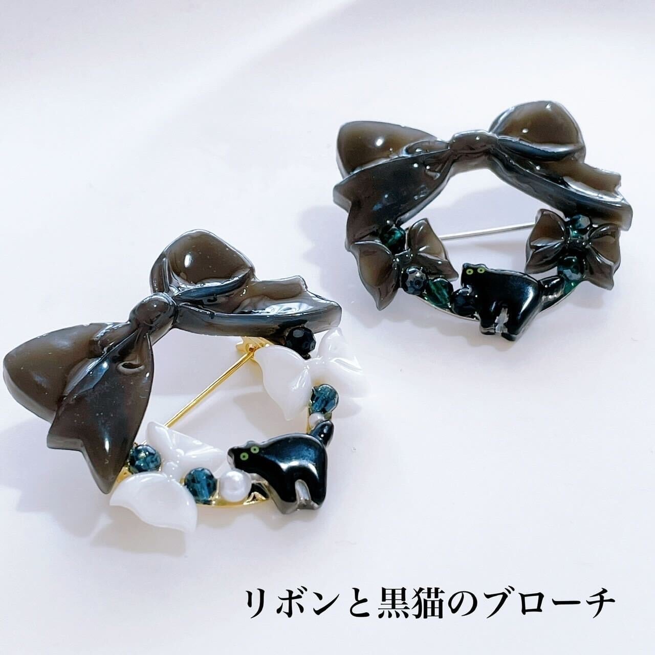 Blossom Mischief(ブロッサムミスチーフ)】鉱物風ヘアクリップ 水晶の