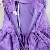 フラダンス 衣装 ワンピース ドレス CC Fashions パープル系 ハワイ製 チューブトップ フリル モンステラ柄 プルメリア柄 かわいい 華やか 鮮やか 明るい 豪華 上品 ハワイアン アロハ ハワイアンプリント ダンス レッスン 練習 エレガント