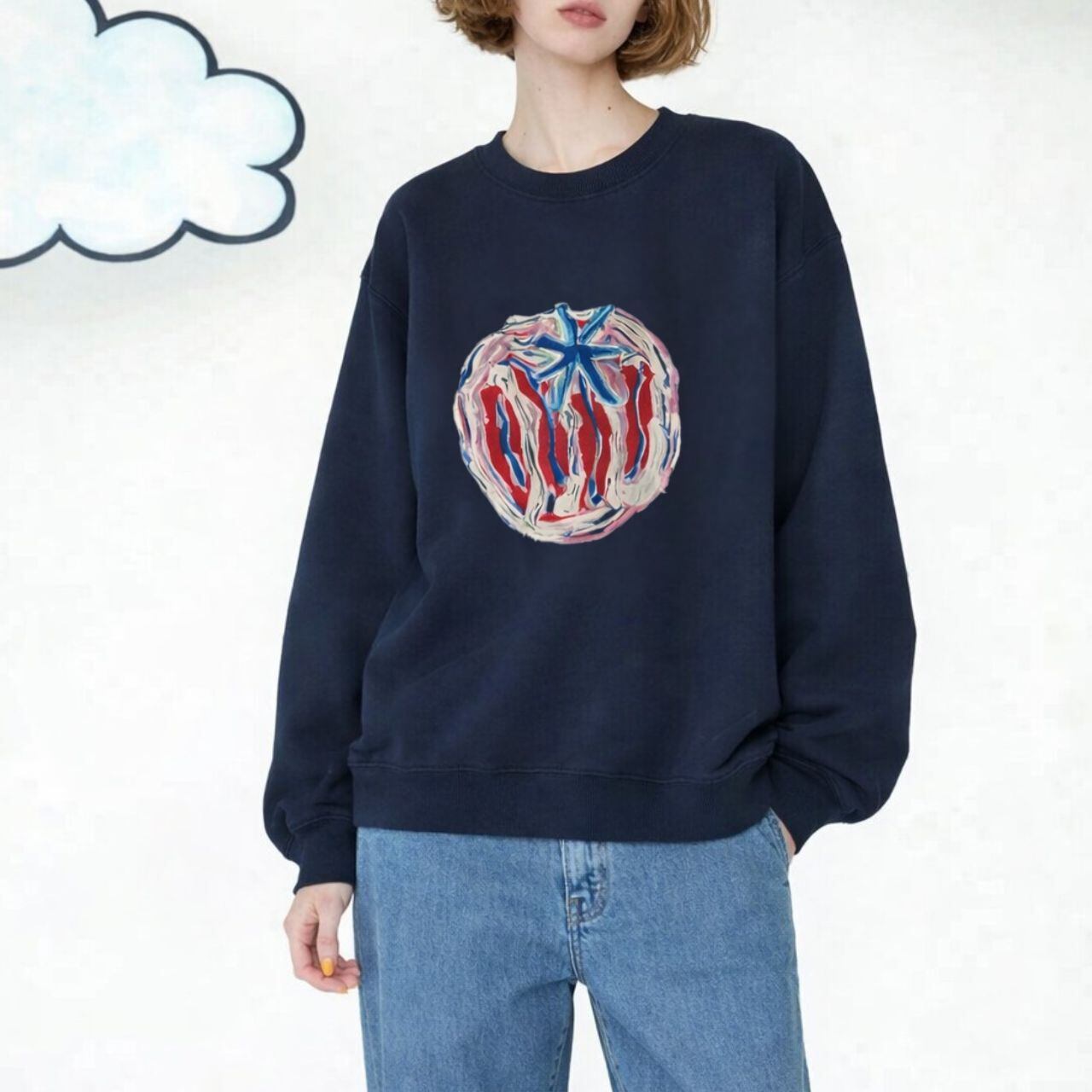 tomato sweat navy 00027