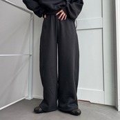 サイドパイピング裏起毛スウェットコクーンPT/チャコール