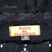 フラメンコ 衣装 トップス ブラウス ブラック系 ドセデルフラメンコ DOCE del FLAMENCO 黒 長袖 レース フリル ダンス パーティ 発表会 ボタン フラメンコ衣装 レースブラウス おしゃれ トップス 黒ブラウス フリル長袖 ダンスウェア 女性用 衣装 上品 発表会用 コスチューム