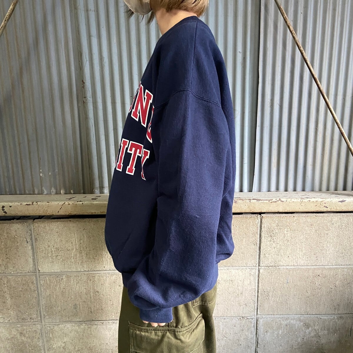 Champion チャンピオン カレッジロゴプリント スウェットシャツ メンズ