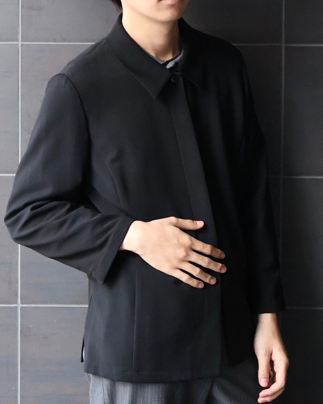 minimal flyfront jacket