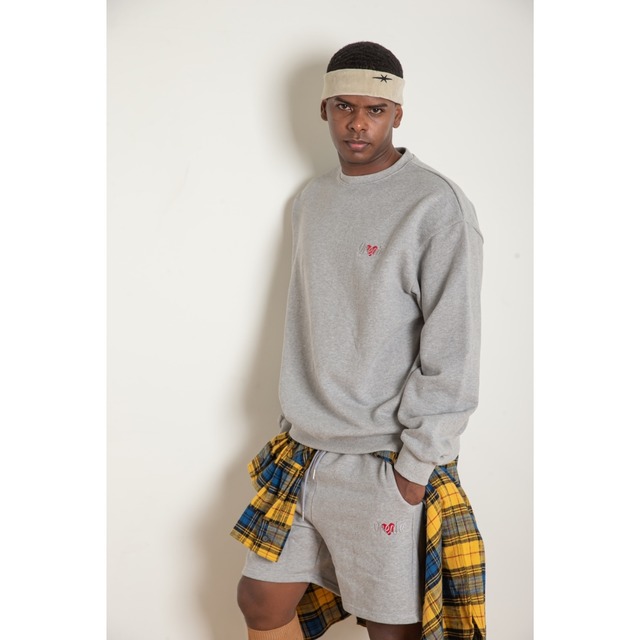 Qreate Qreate Sweatshirt Gray 正規品 韓国ブランド 韓国代行 韓国通販 韓国ファッション トレーナー Bonz 韓国ブランド 代行