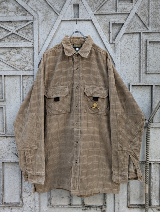 "EMBROIDERY" corduroy shirt