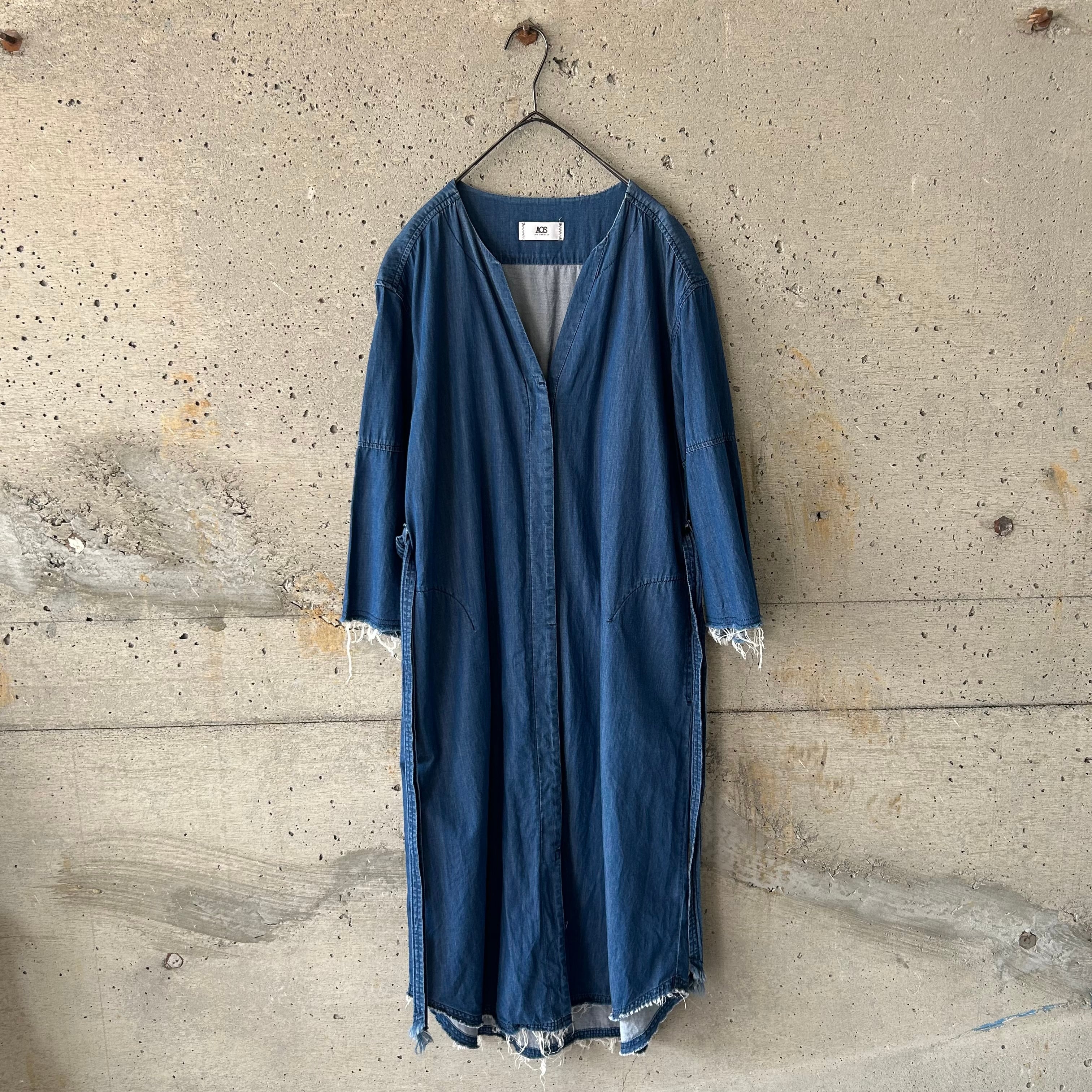 Bell sleeve denim dress