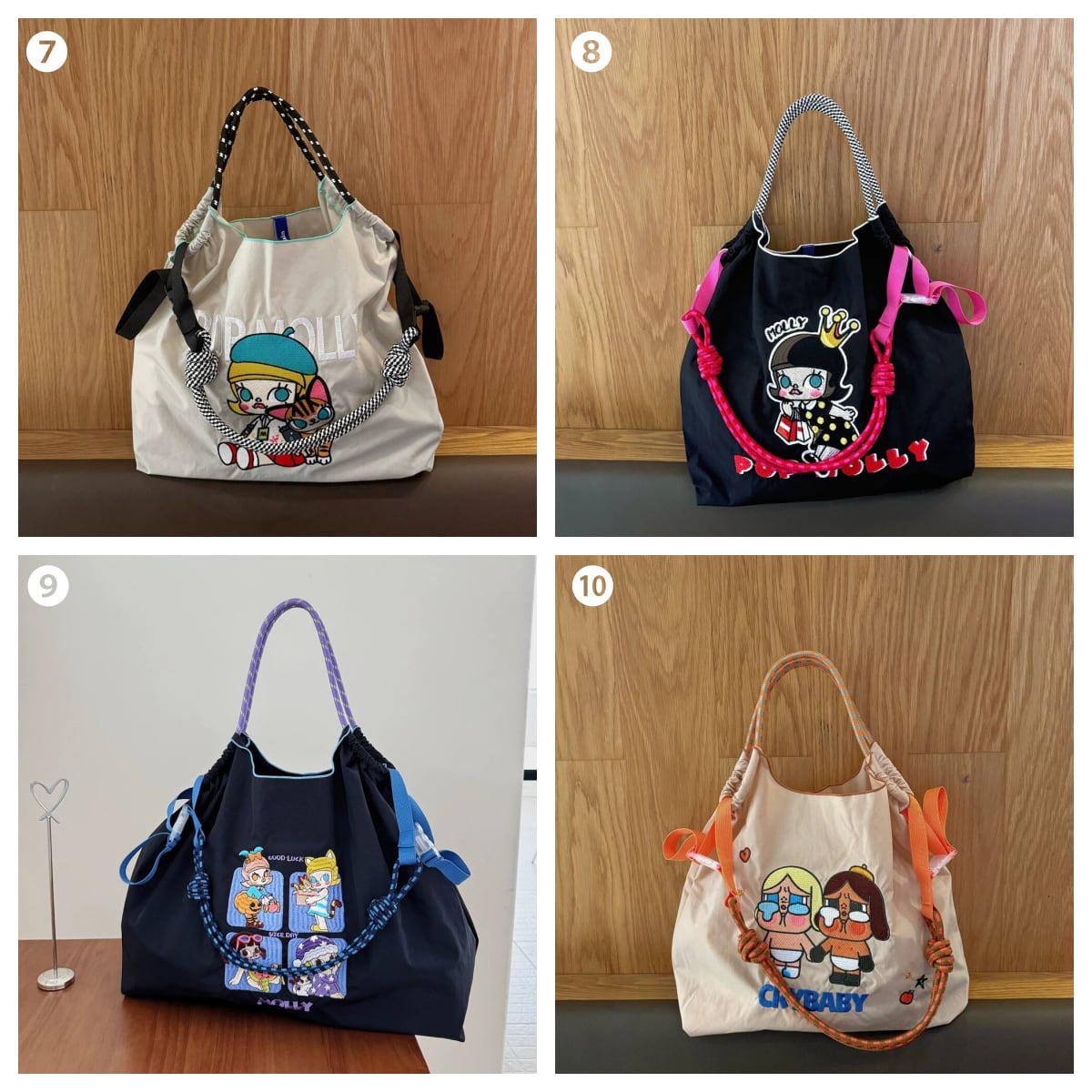 超軽量・大容量・新柄！Labubu刺繍 バッグ 2WAY ショルダー トート 大