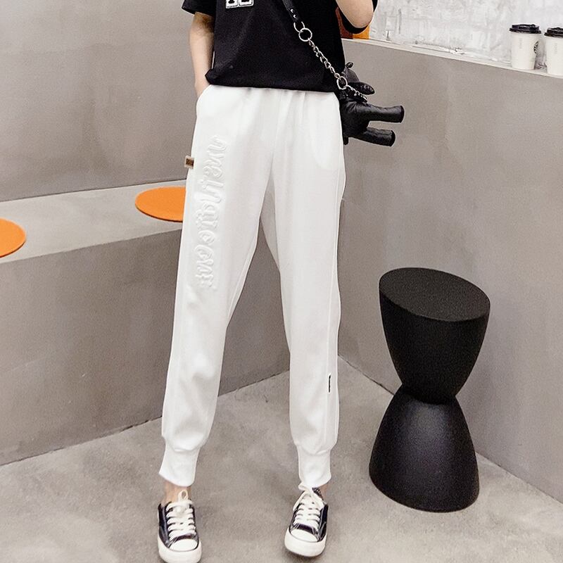 スプリングハイウェストウェストルーズパンツ ストレッチカジュアル エラスティック 伸縮 大きめサイズ 春物 ミックスインファッション90201522725