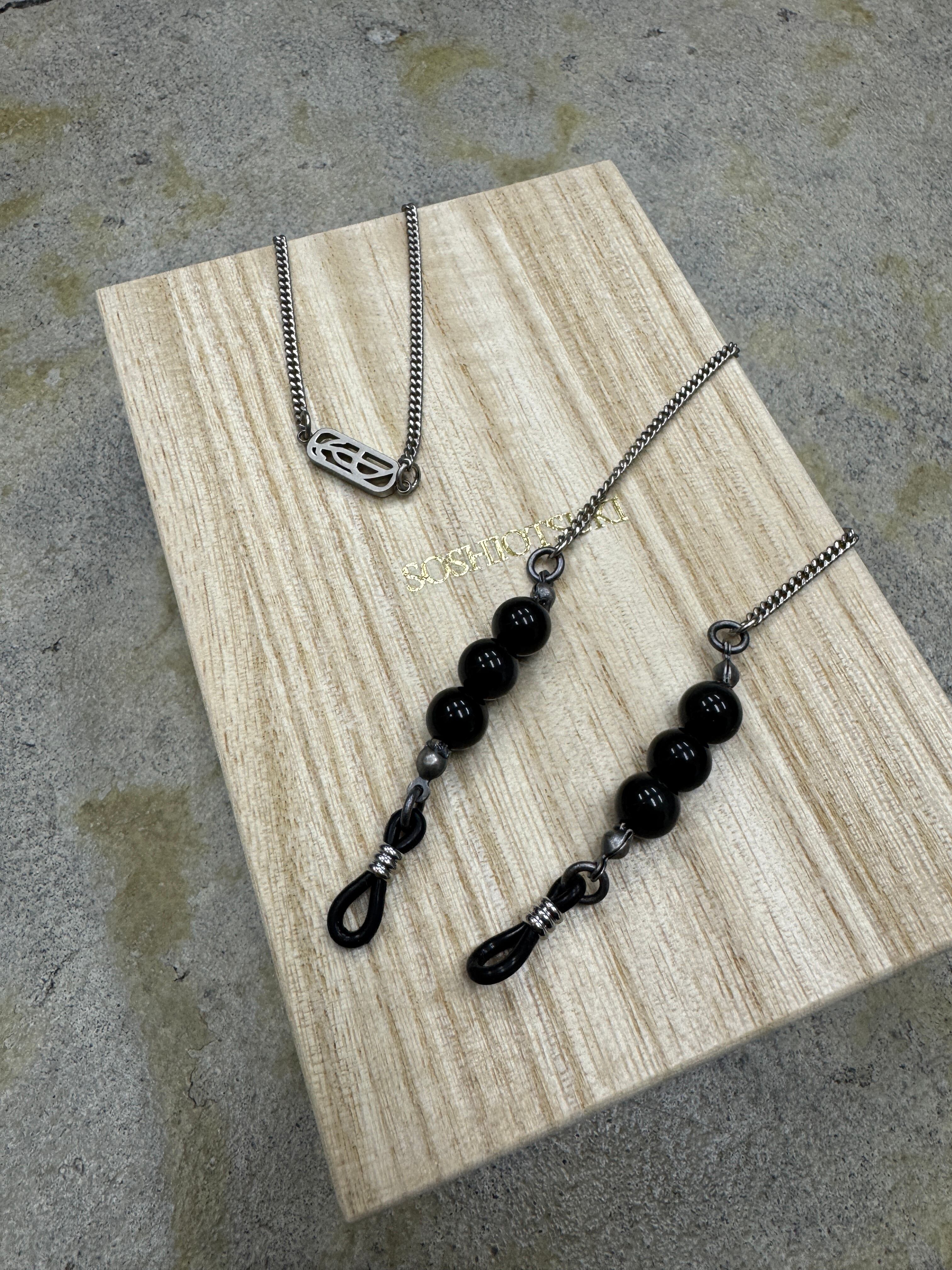 SOSHIOTSUKI | GLASS CHAIN | BLACK/SILVER | HOWDAY