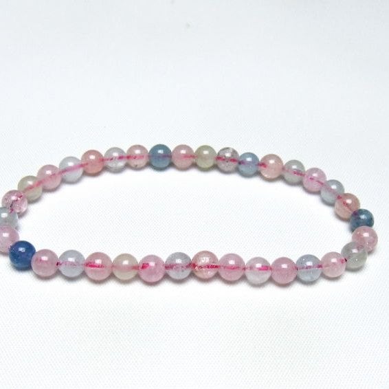 ミックスカラーベリル ブレスレット 5mm 一点物 メール便可 [M便 1/10] 111-48804