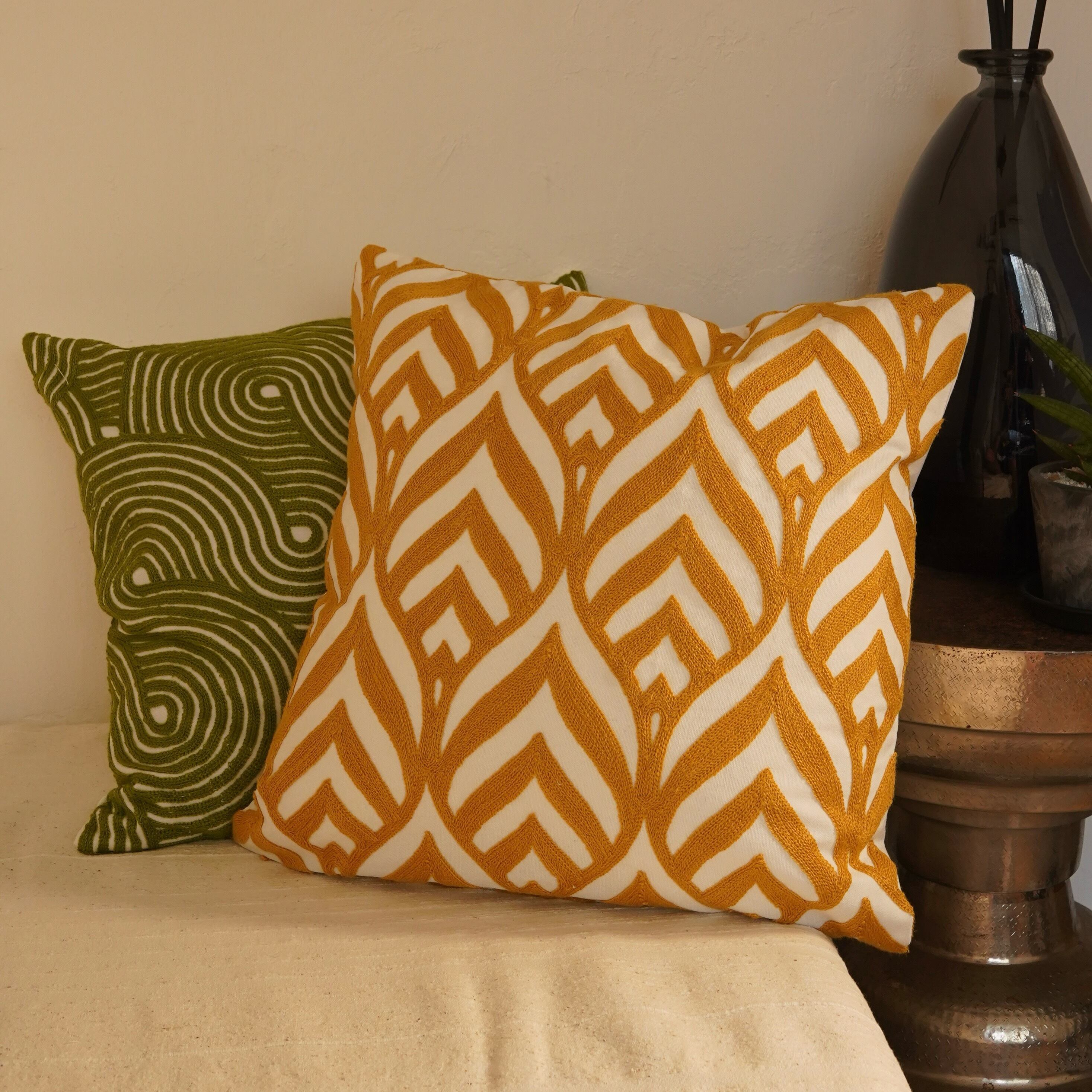 クッションカバー マスタード